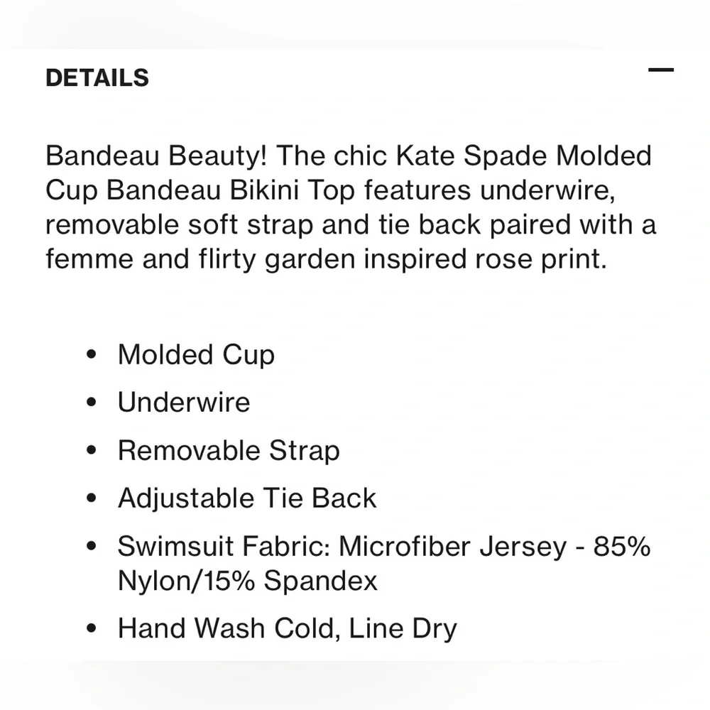 Kate Spade Ivory & Black Bikini Set in Rosy Garden